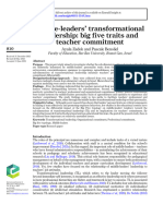 Middle-Leaders' Transformational Leadership Big Five Traits and Teacher Commitment