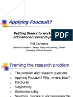 Applying Foucault?: Putting Theory To Work in An Educational Research Project