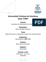 Diaz Maycol Mapa Mental Fijación de Precios Comprensión Y Captura Del Valor Del Cliente