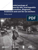 Recommended Package of Interventions For HIV, Viral Hepatitis and STI Prevention, Diagnosis, Treatment and Care For Sex Workers