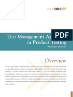 WP Test Management Approach Product Testing