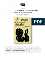 Dossier Prensa - Autobiografia de Un Pulpo - Vinciane Despret