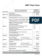 Dvsa Vt9a Mot Test Fees and Appeals Poster