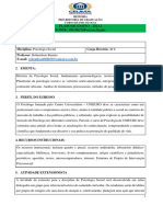 Plano de Ensino - Psicologia Social