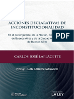 Acciones Declarativas de Inconstitucionalidad. 2020. Carlos Jose Laplacette