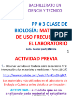 PP # 3 Biología Materiales de Uso Frecuente en El Laboratorio