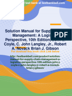 3413instant Download Solution Manual For Supply Chain Management: A Logistics Perspective, 10th Edition, John J. Coyle, C. John Langley, JR., Robert A. Novack Brian J. Gibson PDF All Chapter