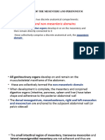 Anatomy of The Mesentery and Peritoneum