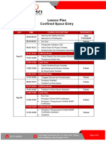 Lesson Plan Confined Space Technician (BNSP & IOSH)