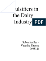 Emulsifiers in Dairy Industry