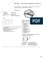 Target DPP Test: Contact Number: 9667591930 / 8527521718