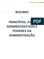 Principios, Atos Administrativos e Poderes Da Administração