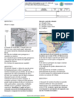 ATIVIDADE AVALIATIVA Geografia 3 Ano Formação Territorial e População