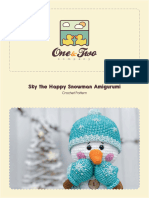 Amigurumi Muñeco de Nieve Feliz