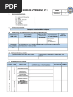 Modelo de Sesión de Aprendizaje Cneb 2019