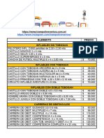 Trampolín - Lista de Precios