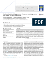 Mechanical and Durability Properties of Concretes Containing Recycled