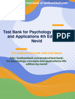 Test Bank For Psychology Concepts and Applications 4th Edition by Nevid