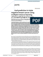 Survival Prediction in Triple Negative Breast Cancer Using Multiple Instance Learning of Histopathological Images