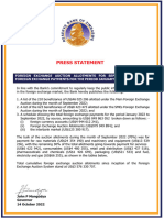 Press Statement - Foreign Currency Allotments For Jan - Sept 2022