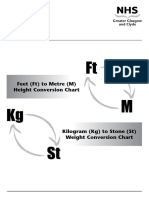 Height and Weight Conversion Chart