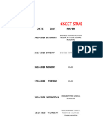 Cseet Study Plan