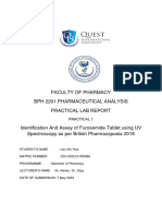 Lab 1 Pharmaceutical Analysis Lau Xin Hua