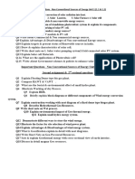 Important Questions Non Conventional Sources of Energy Unit 1-1