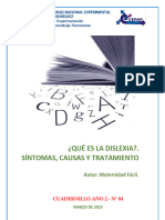 Cuadernillo Año 2 - N 84 - Qué Es La Dislexia - Síntomas - Causas y Tratamiento - Dislexia Infantil - Autor - Maternidad Fácil