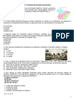 3 Avaliação de Estudos Amazônicos 7° Ano Tarde