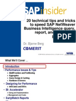 Tips Tricks To Speed NW BI 2009