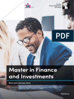 LSBF Ma Finance Investment Syllabus