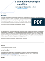 Psicologia Da Saúde e Produção Científica