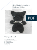 Shadow The Black Crochet Cat - Miniature Edition