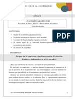 Guia de Estudio Unidad 1 - Gestión de Hospitalidad