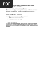 Ejercicios de Contradicciones y Ambigüedades en Lengua y Literatura