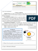 5º Ano CN Terra e Universo e o Movimento de Rotação Da Terra Fases