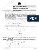 Trigonometric Ratio & Identities - Module - Arjuna JEE AIR 2026