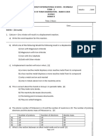 Grade 8 - Science - TT - MARCH 2024 - Cambridge Format