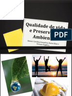 Qualidade de Vida e Preservação Ambiental