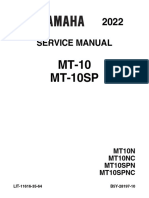 2022 Yamaha MT10-SP Workshop Manual