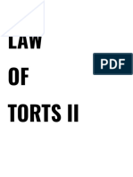 Law of Torts II Lecture Series