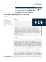 From Individual Social Capital To Collective Social Capital: Empirical Evidence From Inter-Firm Financing Trust Network