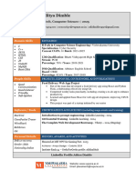 CV SDE Aditya