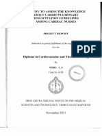 A Study To Assess The Knowledge About Cardio Pulmonary Resuscitation Guidelines Among Cardiac Nurses