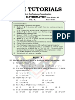 Set - A Mathematics