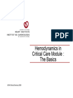 Hemodynamics in Critical Care Module 1-1