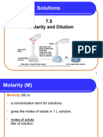 Chapter 7 Solutions: 7.5 Molarity and Dilution