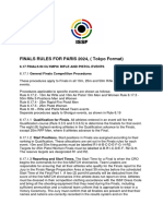 FINALS RULES FOR PARIS 2024, (Tokyo Format) : 6.17 Finals in Olympic Rifle and Pistol Events