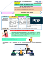 Experiencia de Aprendizaje 1 - Actividad 3 - 5to Grado - Comunicacion